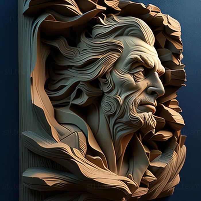 3D модель Американский художник Луи Риттер. (STL)